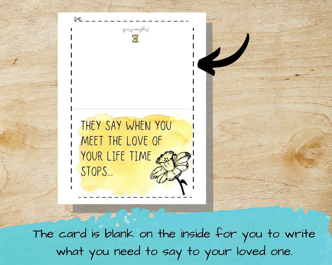 Printable Greeting Card for Anniversary / Just Because / I Love You