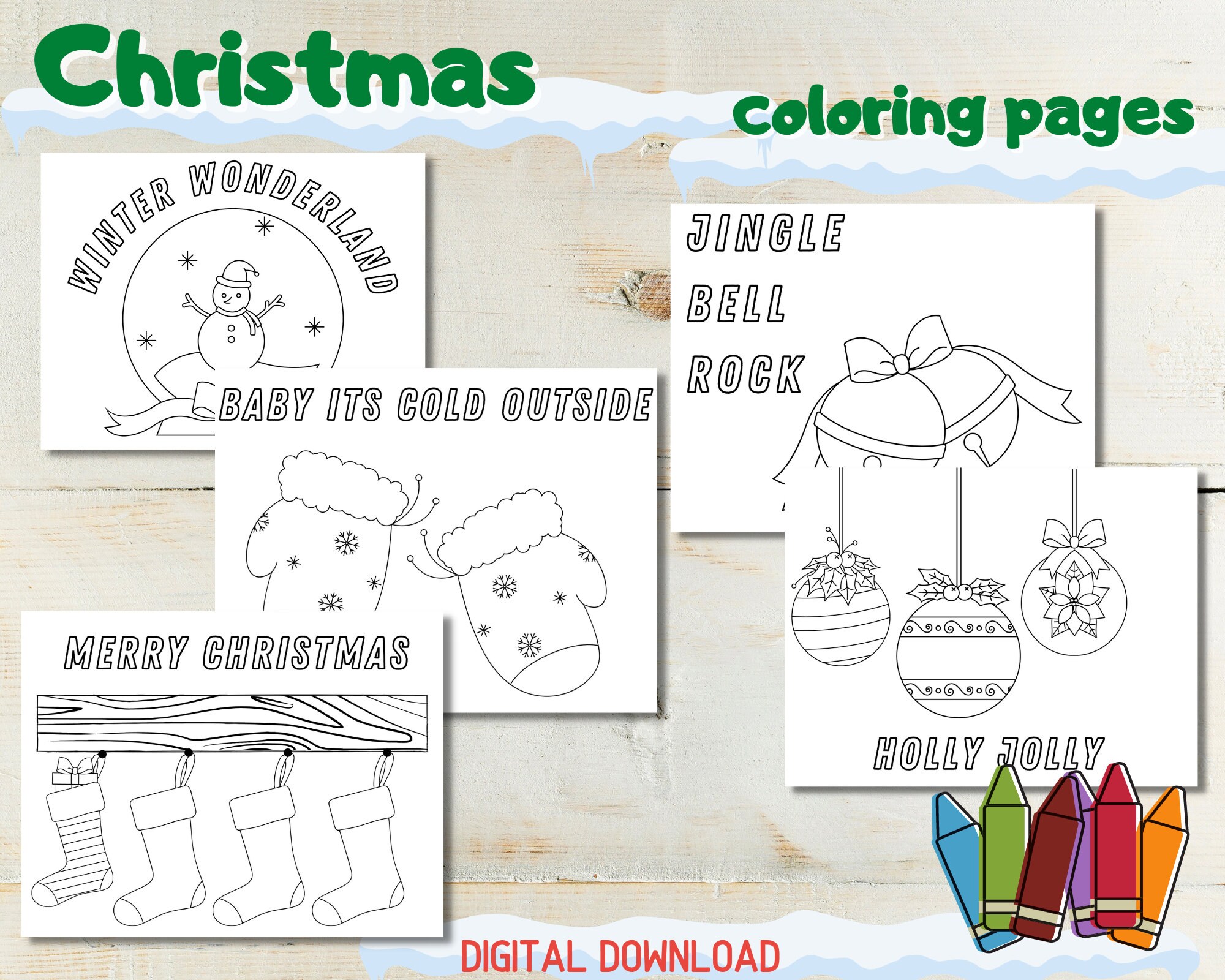 printable holiday coloring pages for kids coloring activity etsy ireland