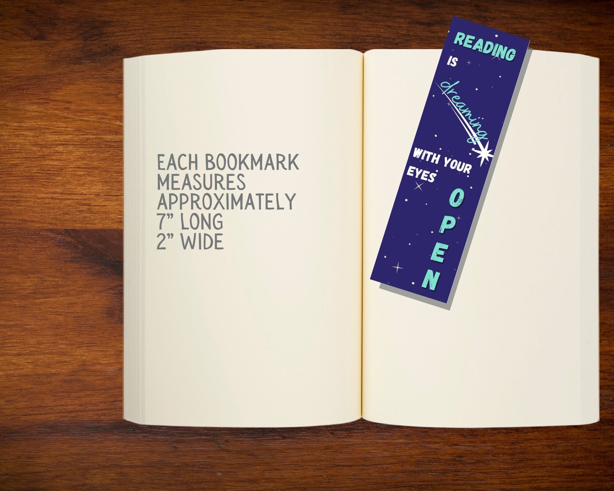 Bookmark Template Printable/ Space Theme / Stocking Stuffer / - Etsy