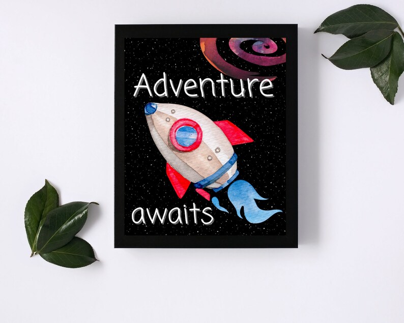 Printable Kids Wall Art / Space Stars and / Space Etsy