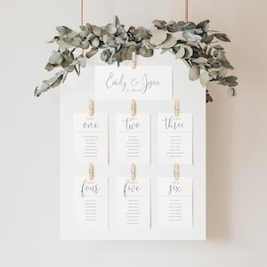 ELSIE | Wedding seating cards | Table plan cards | Individual cards | Wedding table plan | Top table card | Welcome banner