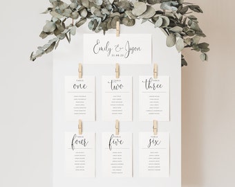 ELSIE | Wedding seating cards | Table plan cards | Individual cards | Wedding table plan | Top table card | Welcome banner