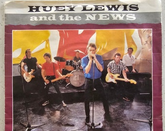 Huey Lewis - ¿Crees en el amor? - Disco de vinilo de 7" (Reino Unido, 1982)