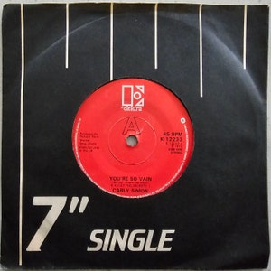 Carly Simon - You&#39;re So Vain / Anticipation - 7&quot; | Build A Fantastic Vinyl Record Collection | FREE UK Delivery