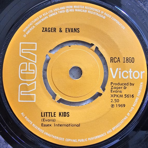 Zager & Evans - in the Year 2525 - Original 1969 Psyche Rock UK 7
