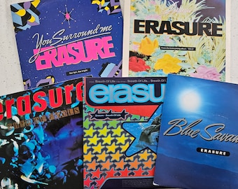 5 x Erasure 7" Singles With Picture Sleeves   Vinyl Record