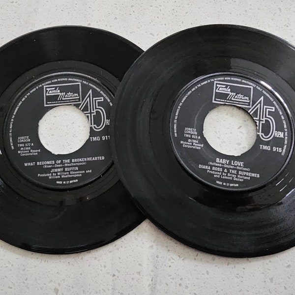 2 klassieke Tamla Motown 7" - Diana Ross & Jimmy Ruffin | Bouw een fantastische vinylplatencollectie | GRATIS Britse levering