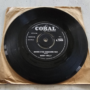 バディ・ホリー - ブラウン・アイド・ハンサム・マン - オリジナル 1963 UK 7インチ ビニールレコード