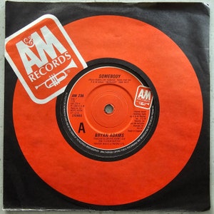 Bryan Adams - Somebody / Long Gone - Original 1984 - Classic Rock 7&quot; Vinyl Record
