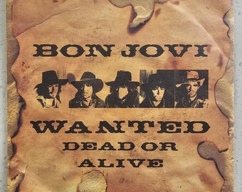 Bon Jovi - Wanted Dead or Alive / Shot Through - Original 1987 UK 7" P/S Vinyl Record