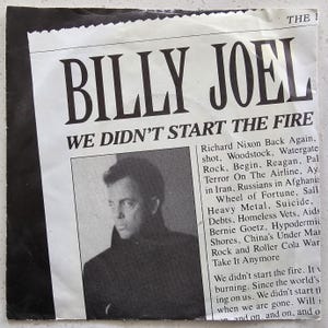 Billy Joel - We Didn&#39;t Start The Fire - Origineel 1989 - 7&quot; P/S-vinylplaat