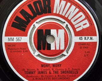 Tommy James & The Shondells - Mony, Mony - origineel: 7" vinylplaat uit 1968