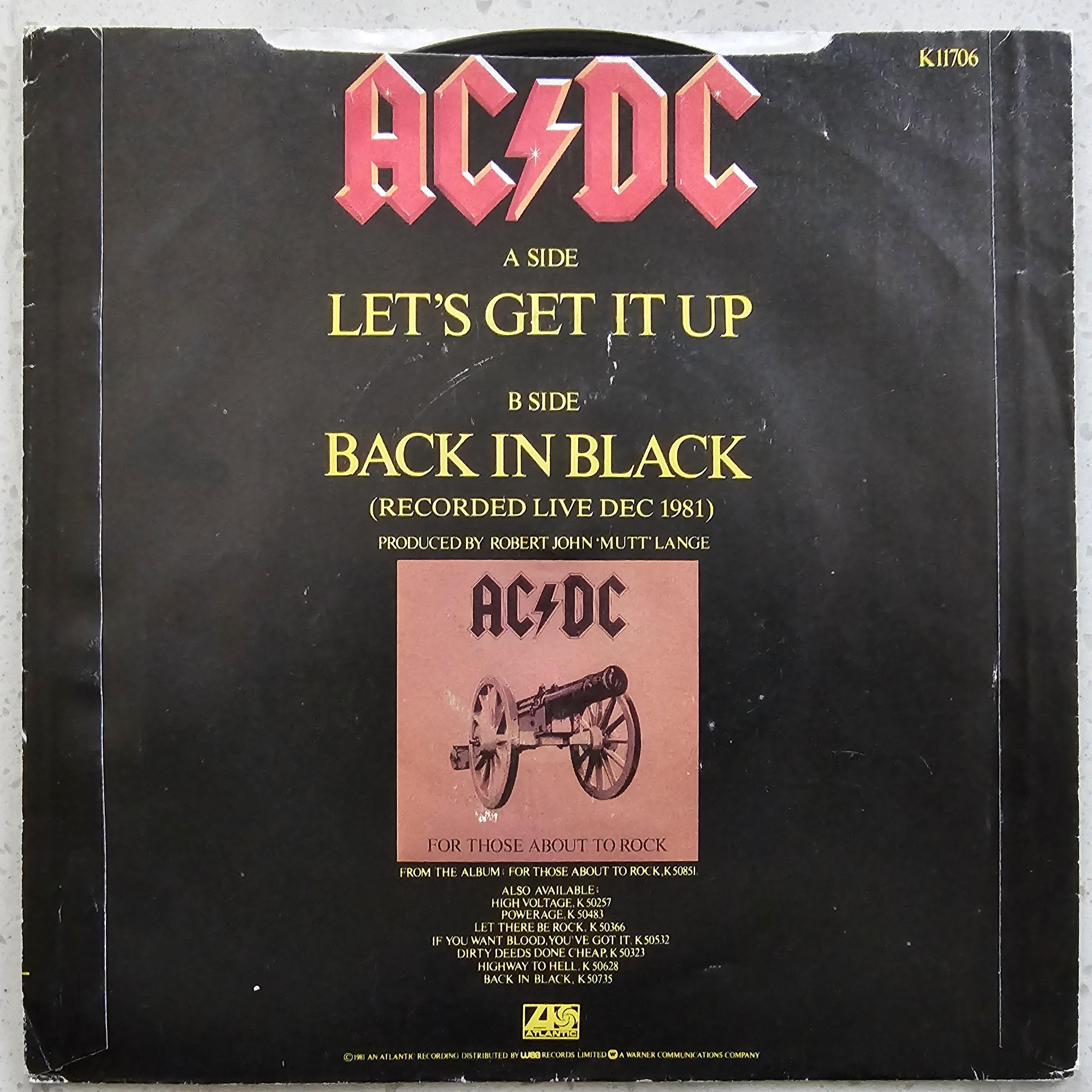 国内見本盤７インチシングル AC/DC LET'S GET IT UP AC/DC Let's Get It up - Orignal 1981 UK 7