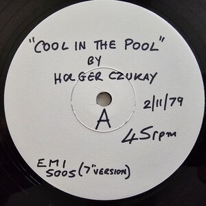 Holger Czukay (e) Cool In The Pool - 1979 UK Disco Promo 12&quot; Vinyl Record