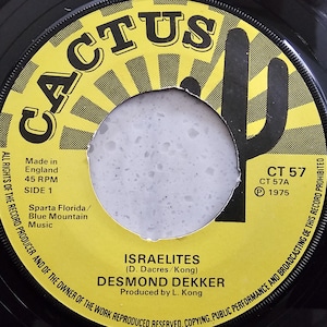 Desmond Dekker (e) Israelites / Sugar Dumpling - Disco in vinile reggae originale del Regno Unito del 1975 da 7&quot;