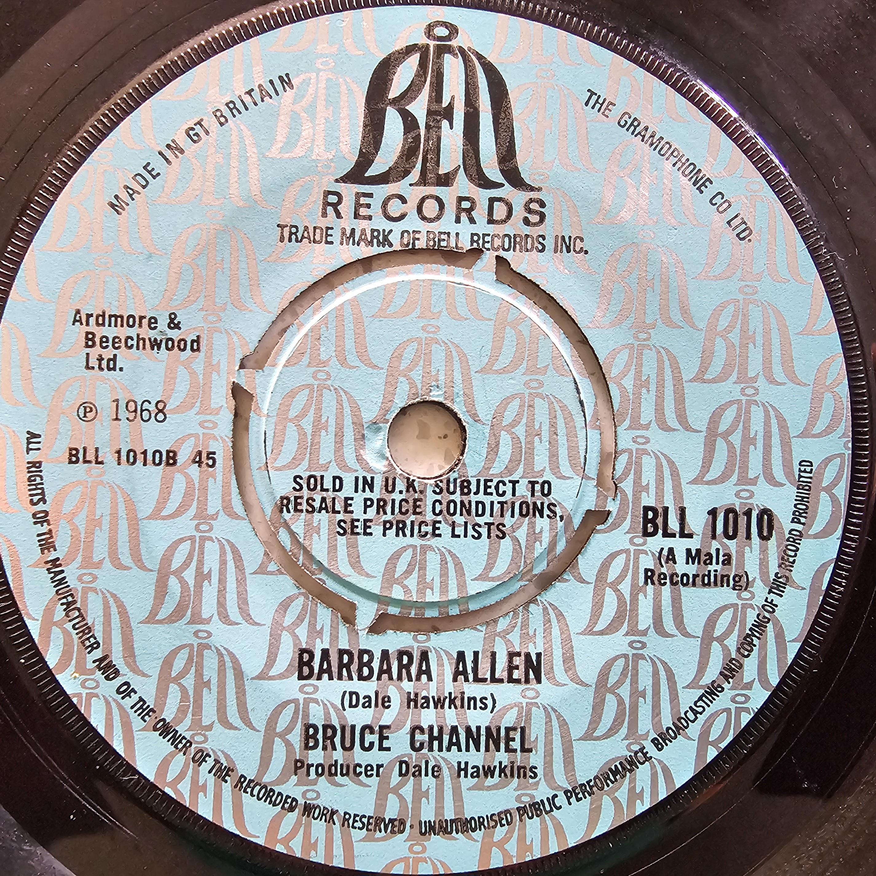 Bruce Channel (e) Keep on / Barbara Allen - Original 1968 UK 7