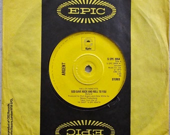 Argent - God Gave Rock And Roll To You / Hold Your Head Up 7" Vinyl Record - 1976 Reissue