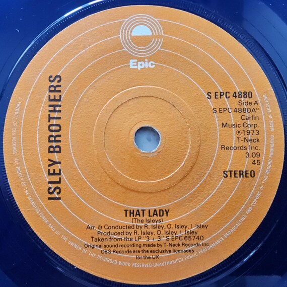 The Isley Brothers (e) Summer Breeze / That Lady - 1978 UK Blue