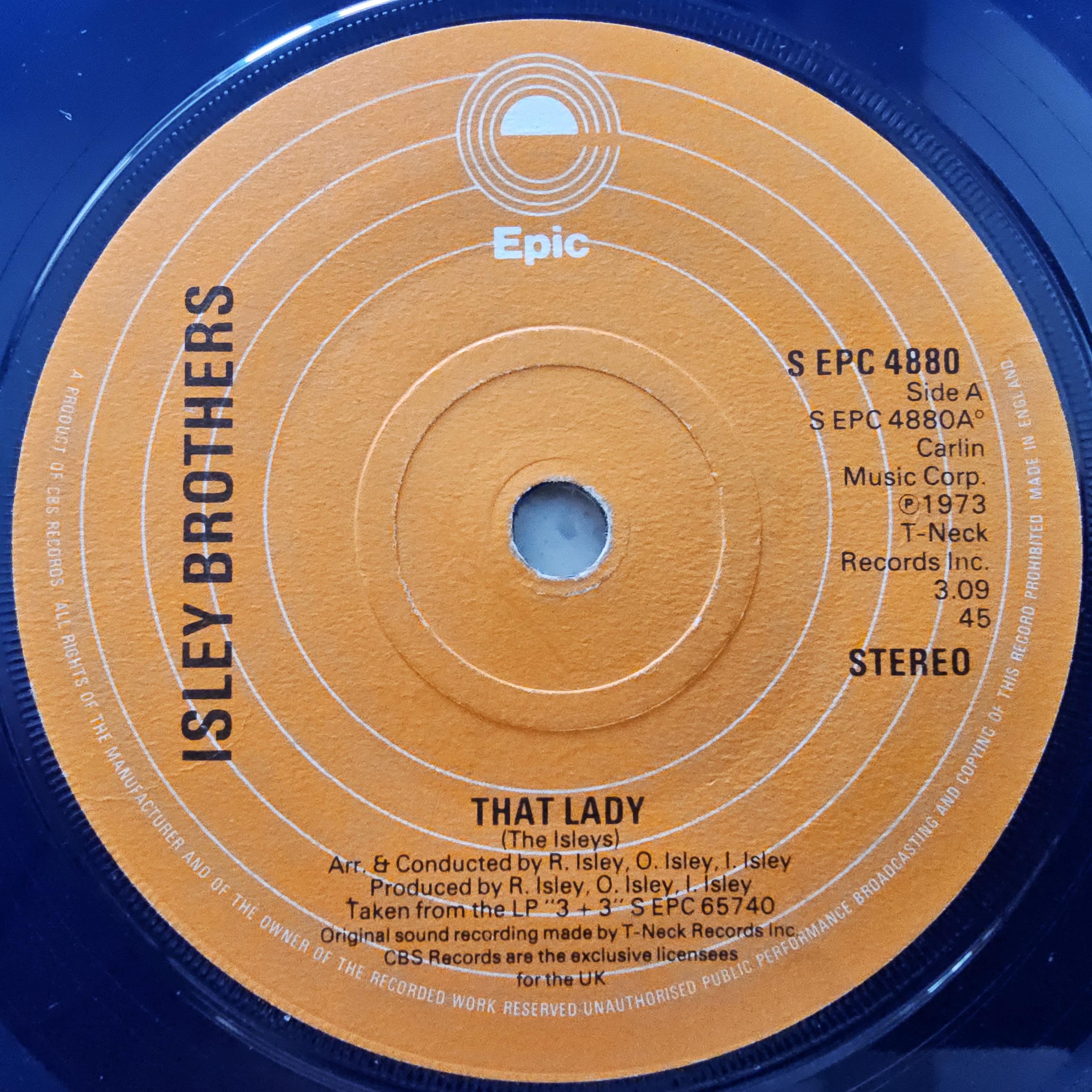 The Isley Brothers (e) Summer Breeze / That Lady - 1978 UK Blue