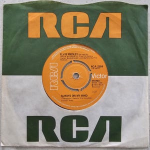 Elvis Presley - Always On My Mind / Spearate Ways - Original 1972 UK 7&quot; Vinyl Record