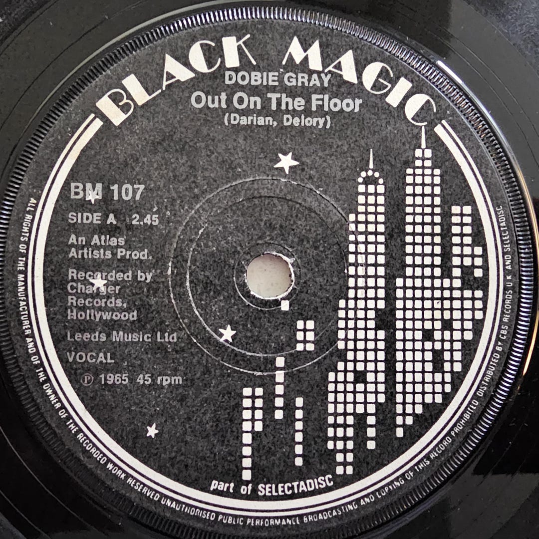 米7” Dobie Gray Out On The Floor / No Room To Cry CRG115 CHARGER /00080 米7” Dobie Gray Out On The Floor / No Room To Cry CRG115