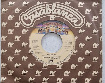 Donna Summer (e) Hot Stuff - Classico disco in vinile Disco Soul da 7" del 1978