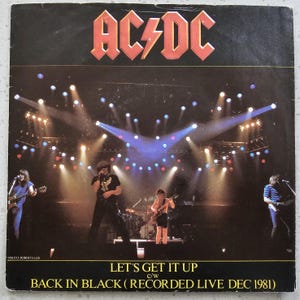AC/DC – Let&#39;s Get It Up / Back In Black (Live) - オリジナル 1981 7インチ P/S | 素晴らしいビニールレコードコレクションを作ろう | 英国送料無料