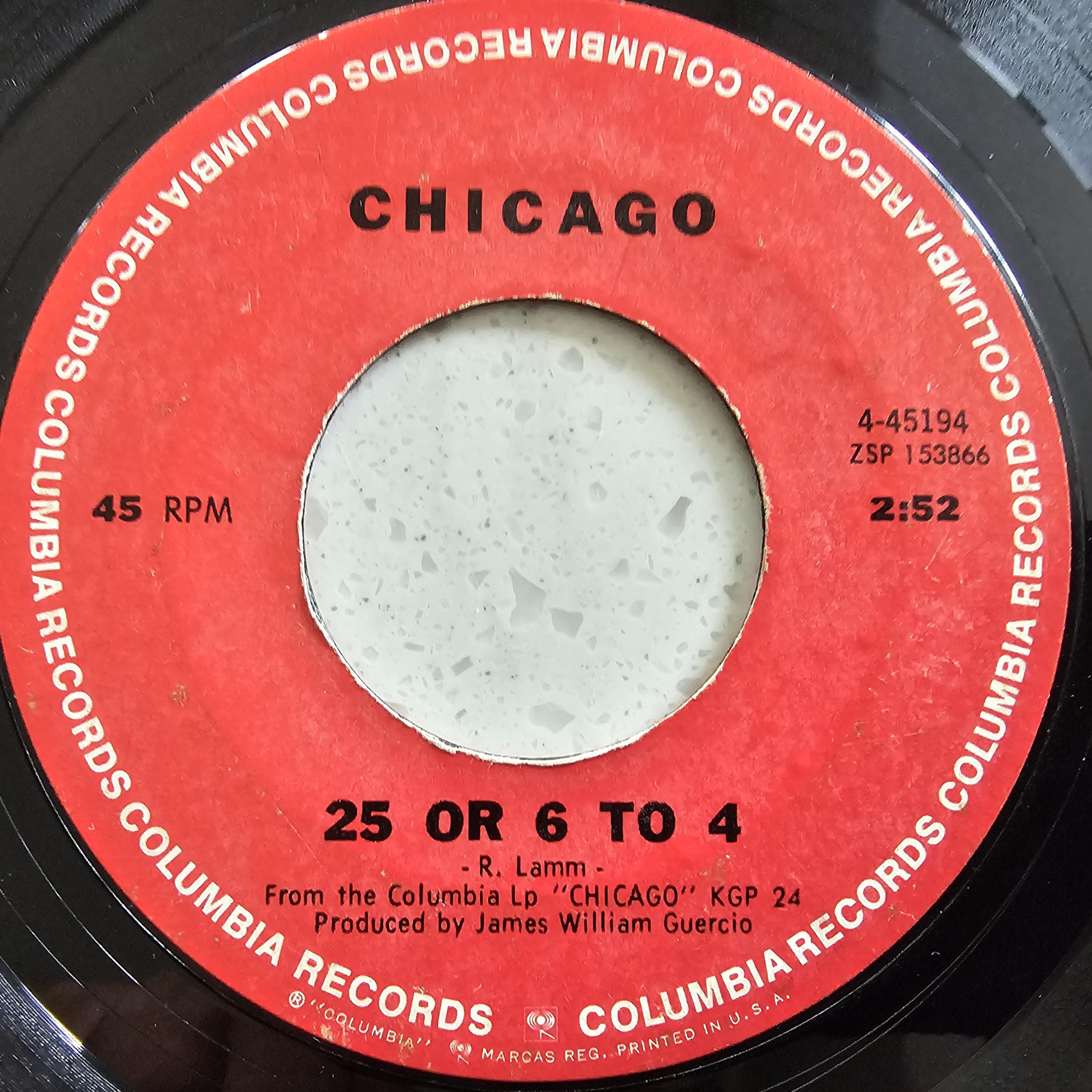 Chicago (e) 25 or 6 to 4 - Original 1970 US 7