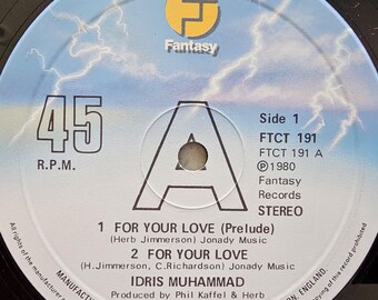 Idris Muhammad (e) For Your Love - Original 1980 UK Soul 12" Vinyl Record