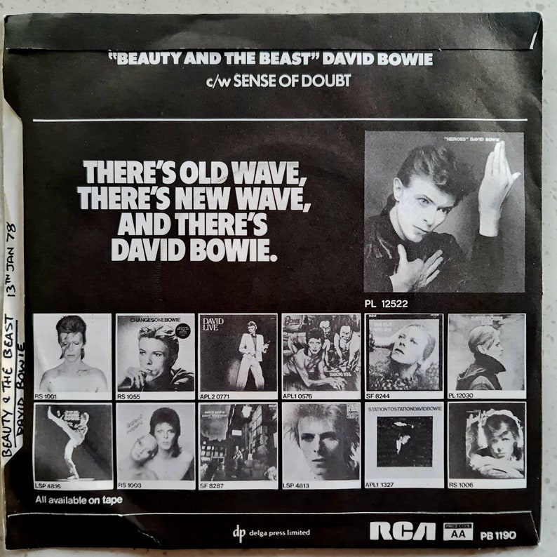 David Bowie (e) - Beauty and the Beast - Rare 1977 Promo 7" Vinyl ...