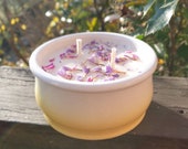 Biodegradable ceramic organic orange blossom vegetable candle