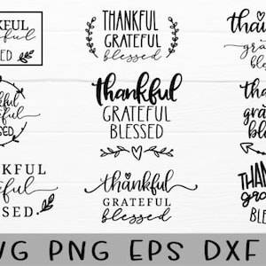 Thankful Grateful Blessed SVG Bundle