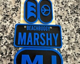 Miniplacas personalizadas: Placas personalizadas para auto montable Cozy Coupe