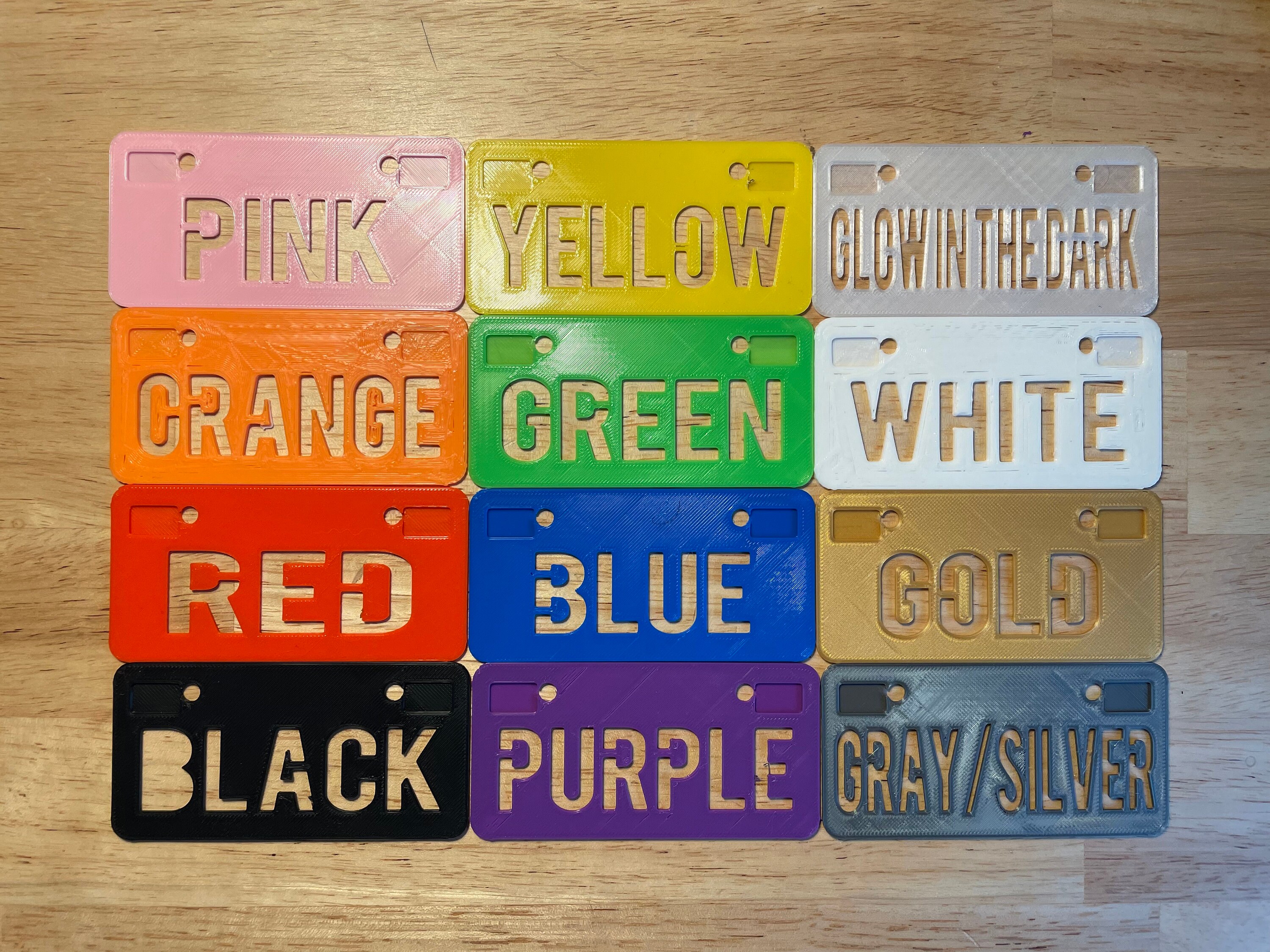 Full Set LICENSE PLATE Front Back and Both Sides Tags - Etsy