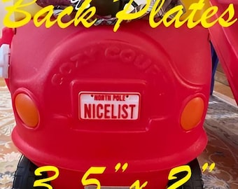 Custom Cozy Coupe Ride-On Car License Plate: Personalized Kid Wheels Tag (3.5" x 2")