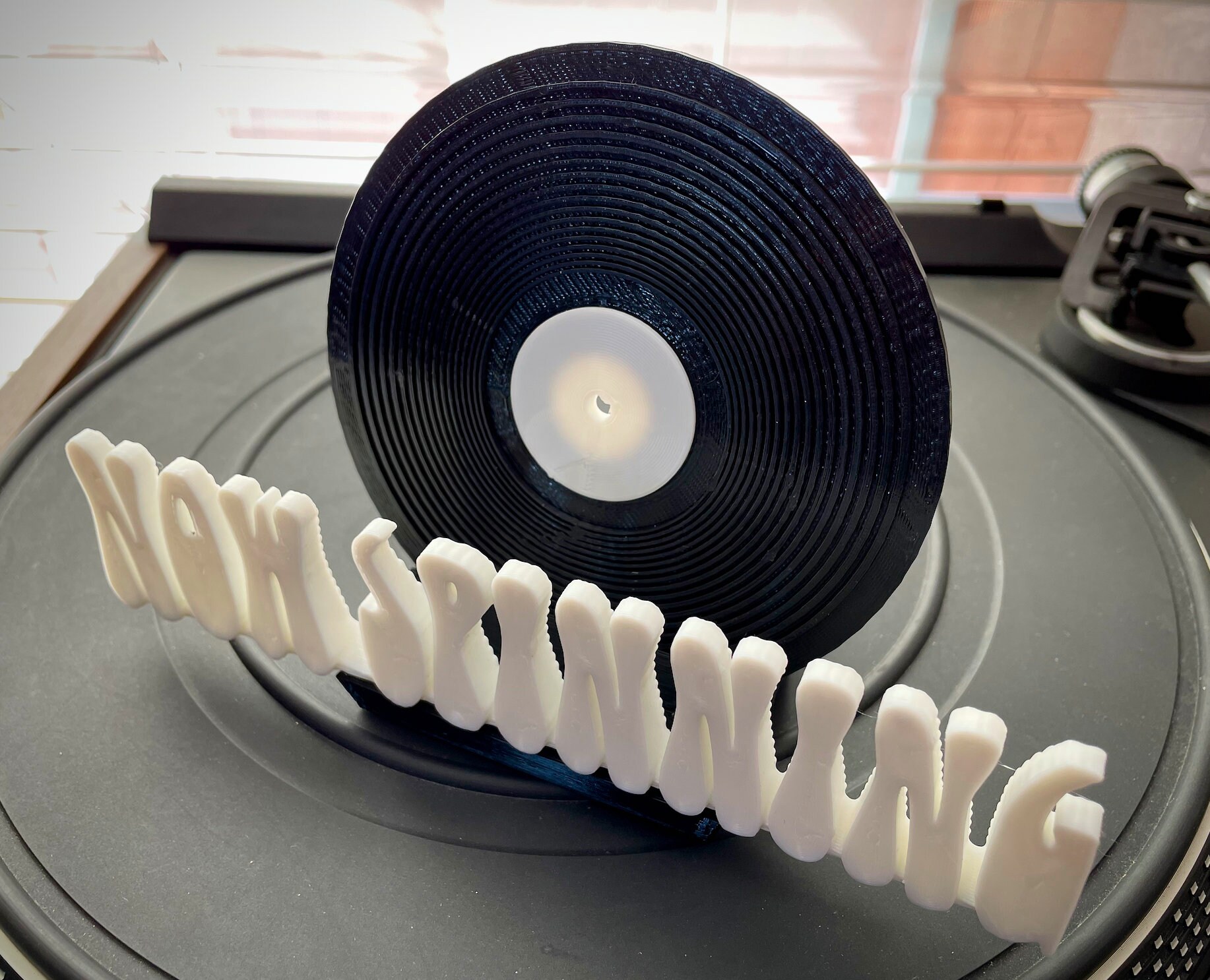 Now Spinning Groovy font VINYL LP STAND Record Display vintage retro …