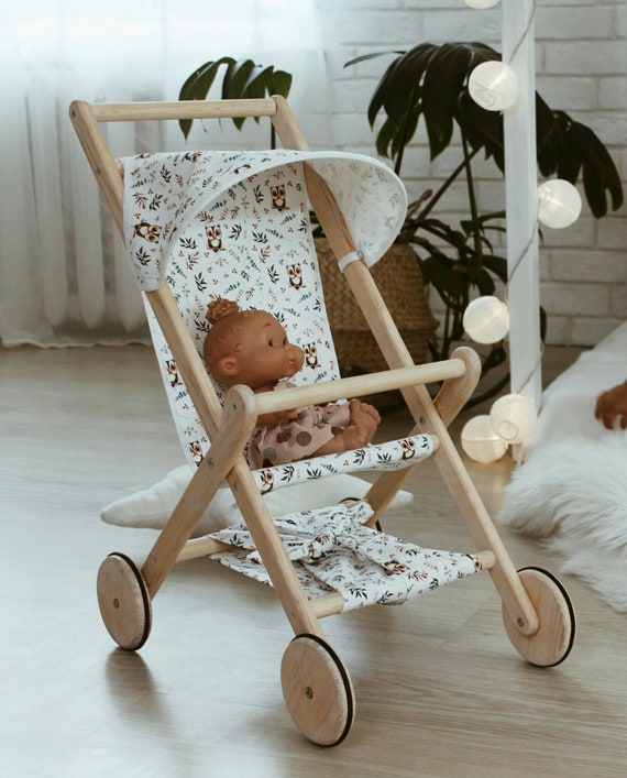 baby girl wooden pram