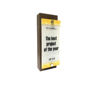 Corporate Gift Best Project Award Corporate Recognition Award Personalized Business Award Display Stand Engraved Award for Employee Gift