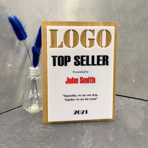 Professional Award for Employee Plaque Wooden Award Plaque for Best Employee Recognition Gift  Award Display Wooden Trophy Engraved