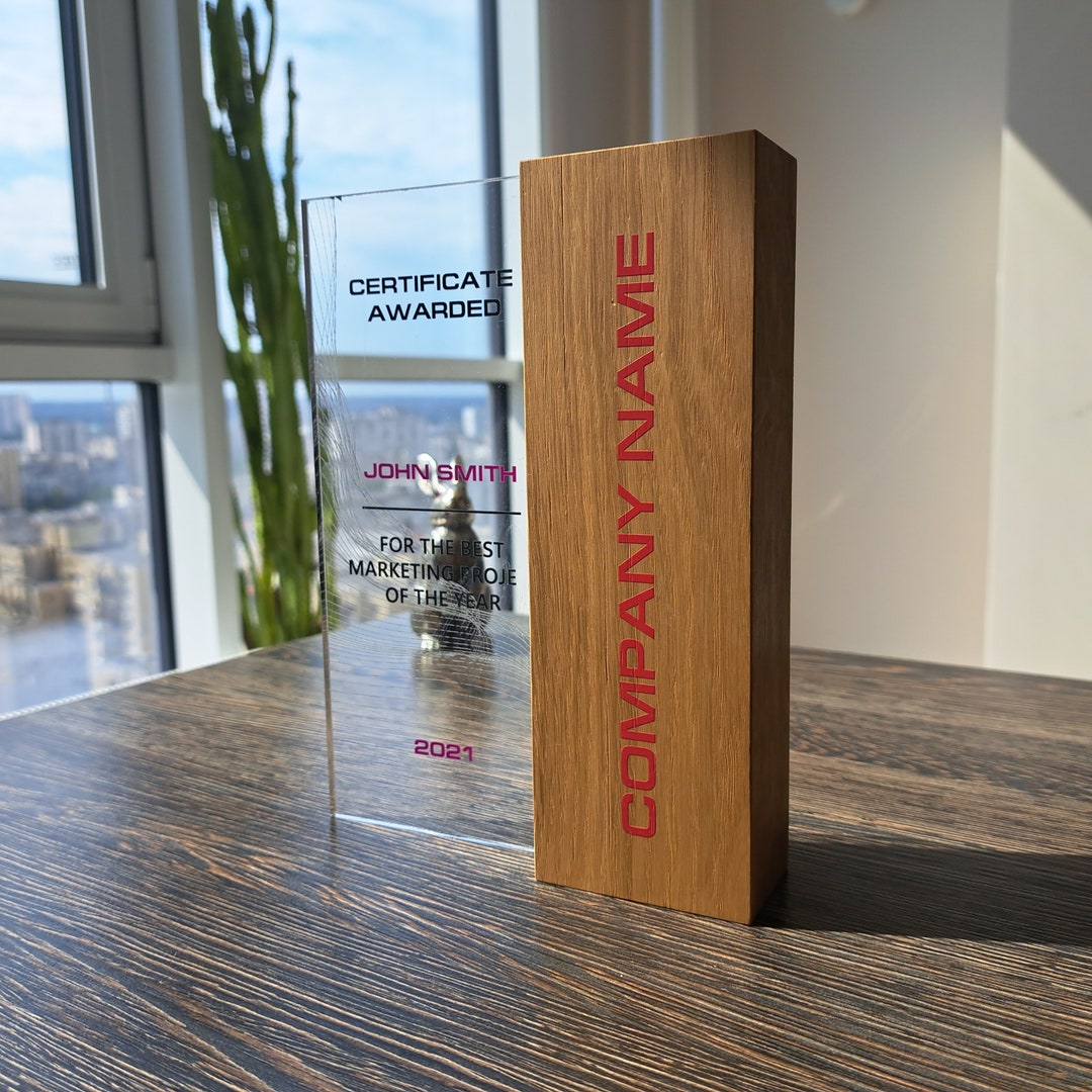 Award Plaque for Best Employee Custom Award Plaques Corporate Trophy