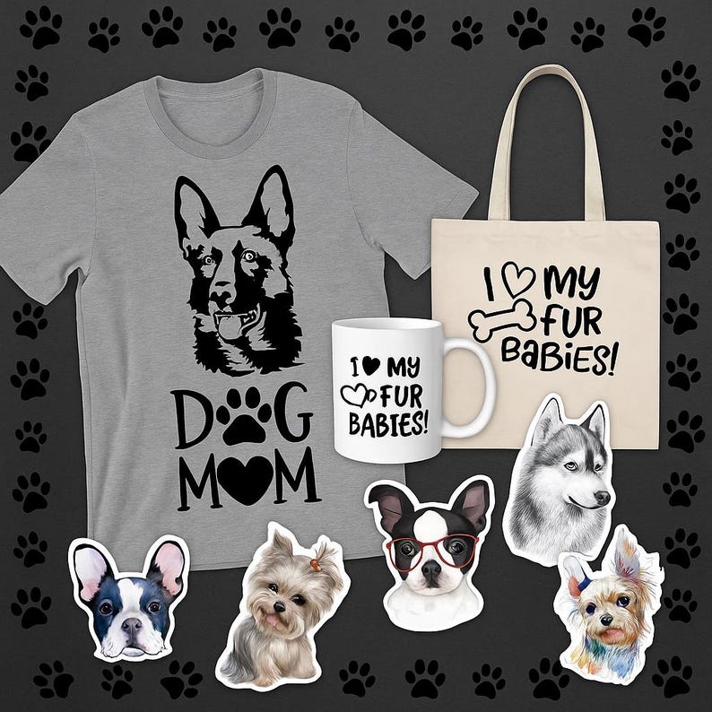 Dog Lover SVG PNG Bundle: Dog Mom Clipart, Fur Baby Quotes image 2