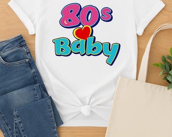 80's Baby Retro Design: Nostalgic SVG PNG JPG (Digital Download)