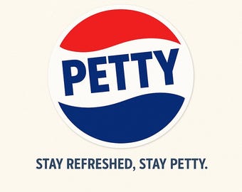 PETTY Parody Logo PNG: Retro Pepsi Style Design (Digital Download)