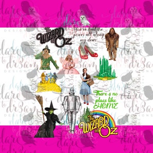 Wizard of Oz Inspired Printable Images/Waterslide Images/PNG/JPG/SVG