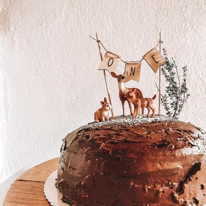 Personalisierter Cake Topper Wimpelkette mit Namen Holz Bild 9