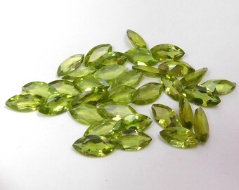 DIY Jewelry Making Beads Wire Wrapping Beads Loose Gemstone 4 Pcs 20x12mm AAA Peridot Green Quartz Concave Cut Marquise Briolettes