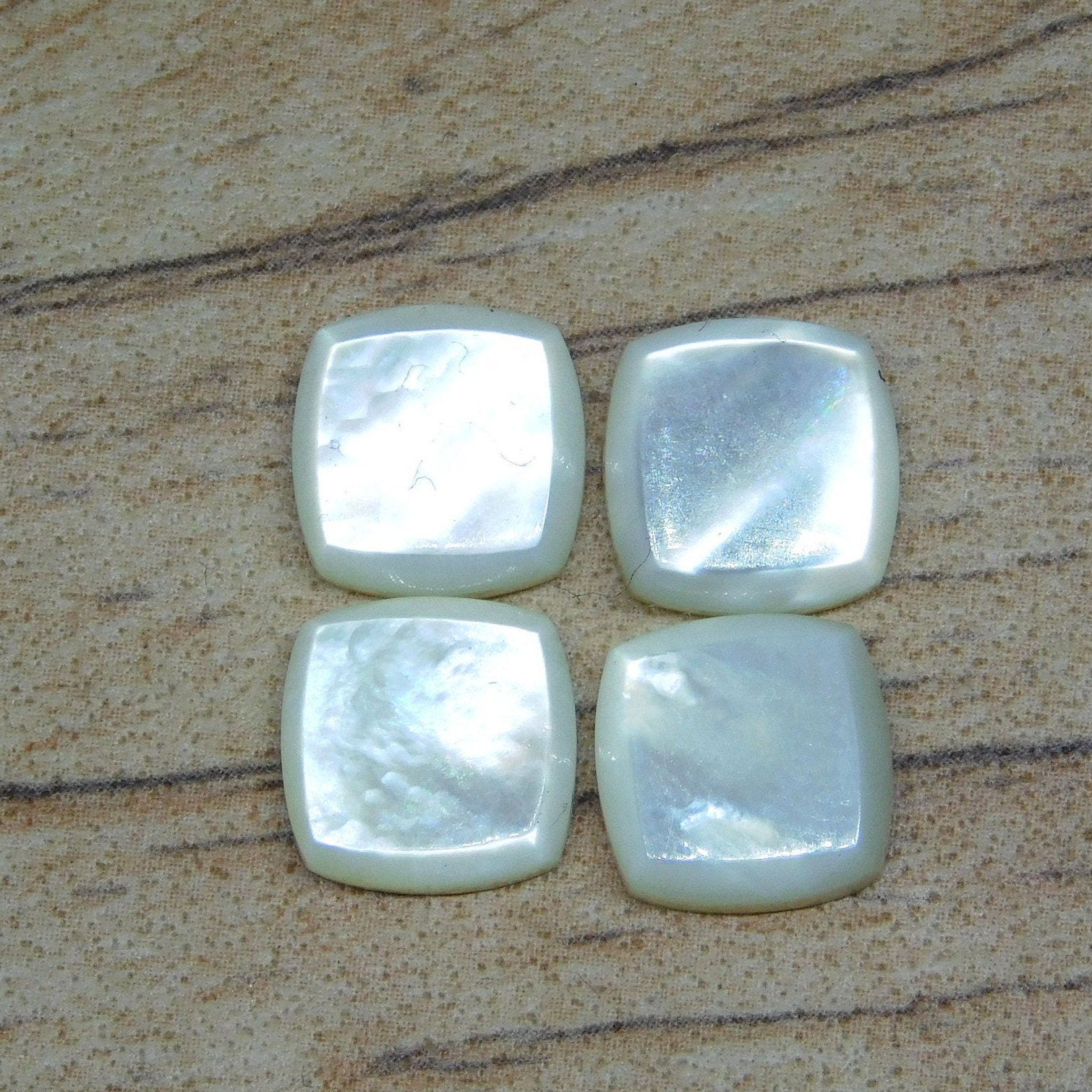 Natural White Mop GemstoneCushion Shape 10mm to 20mmMother Of Etsy