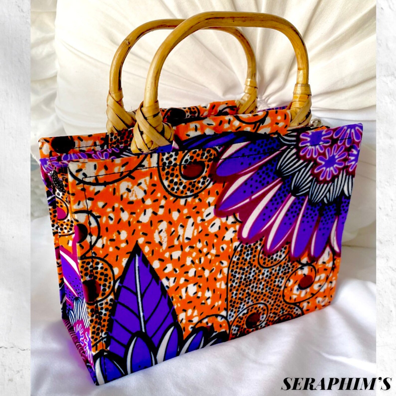 black african print purse