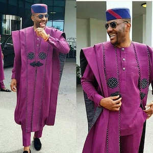3 piece African Men Attire African Suit For Men Robe Shirt Pants Set  Embroidery Agbada Clothes Boubou Africain Homme Traditional Robes