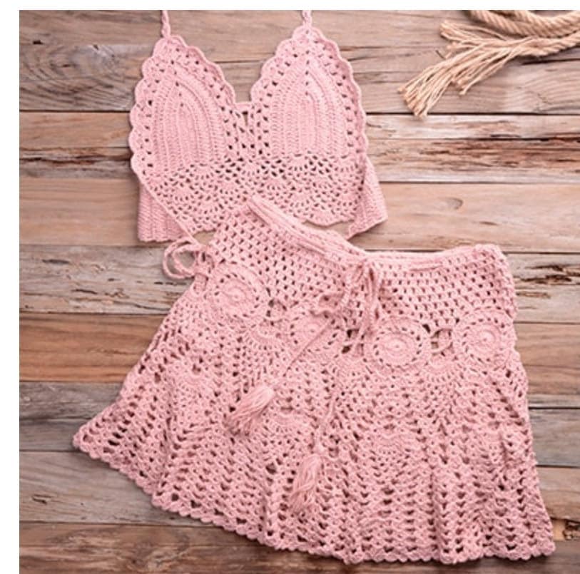 Crochet Swimsuit Outfit Crochet 2 Piece Set Crochet Top Etsy Uk